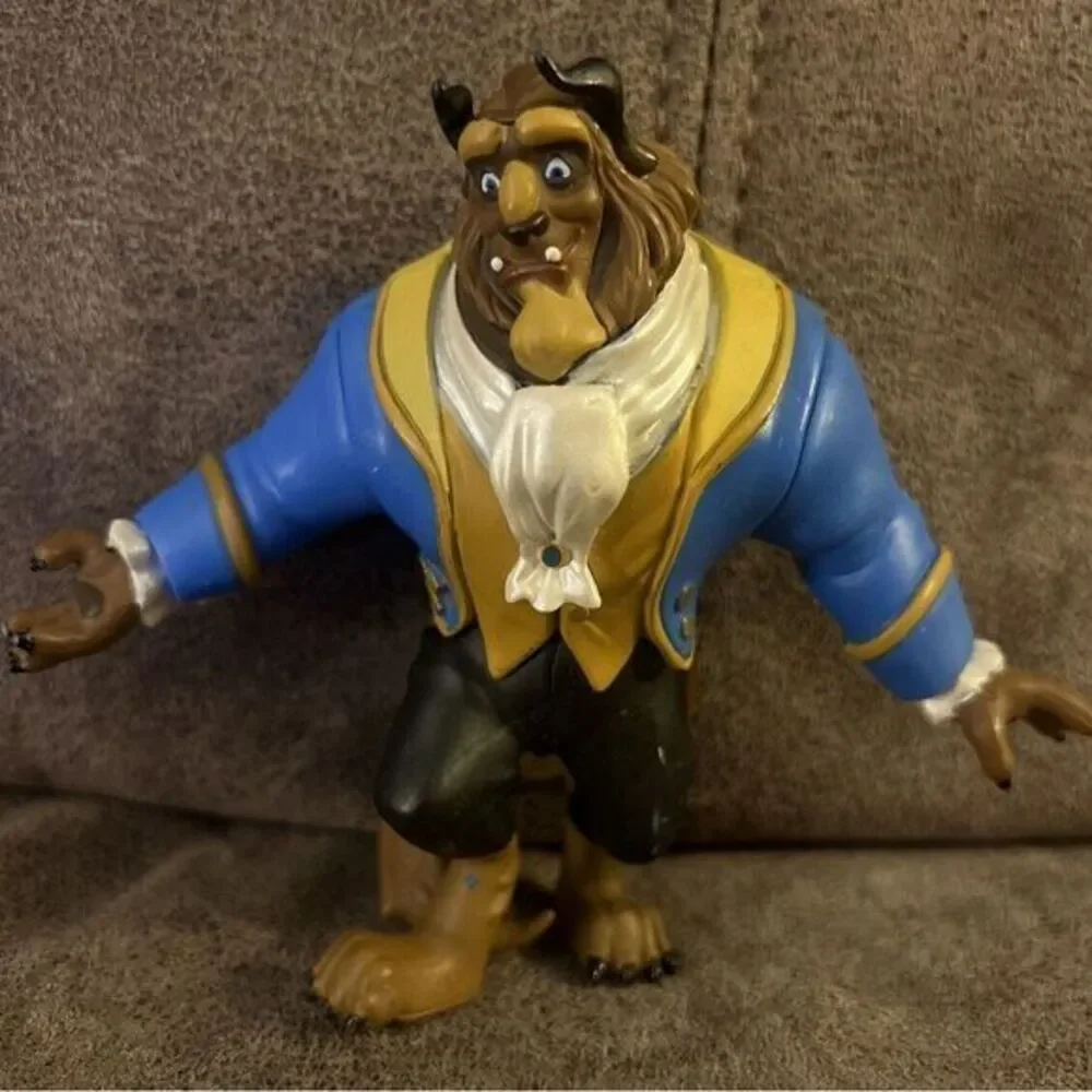 BELLE & BEAST Figures Beauty and the Beast Disney PVC Toy Set of 2 Cake Toppers‎